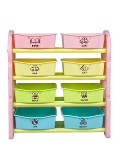 Home Canvas Children Deluxe Multi-Bin Toy Organizer with Storage Bins, Toys Storage Box for Girls, Kids Toy Box Storage - Pink2  - Image 3