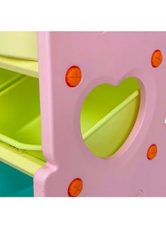Home Canvas Children Deluxe Multi-Bin Toy Organizer with Storage Bins, Toys Storage Box for Girls, Kids Toy Box Storage - Pink2  - Image 4