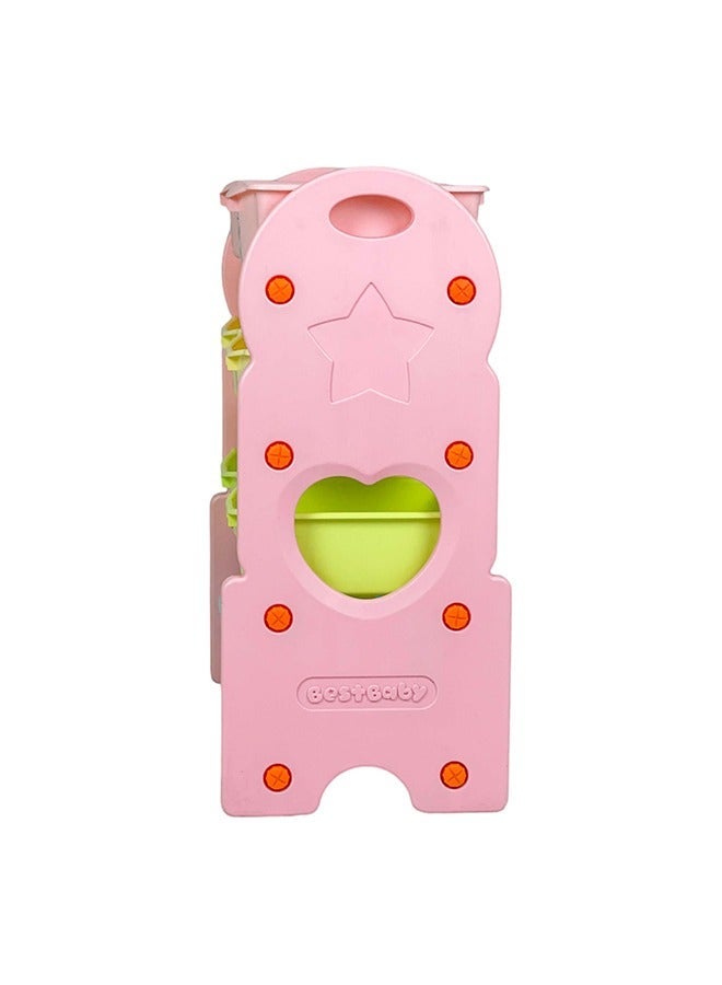 هوم كانافاس Children Deluxe Multi-Bin Toy Organizer with Storage Bins, Toys Storage Box for Girls, Kids Toy Box Storage - Pink2 - Image 2