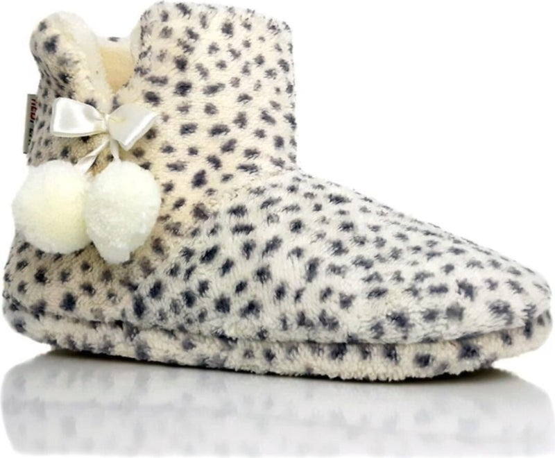 Redplay EB321 Dotted Pattern Women's Panduf House Boots House Shoes - Image 1