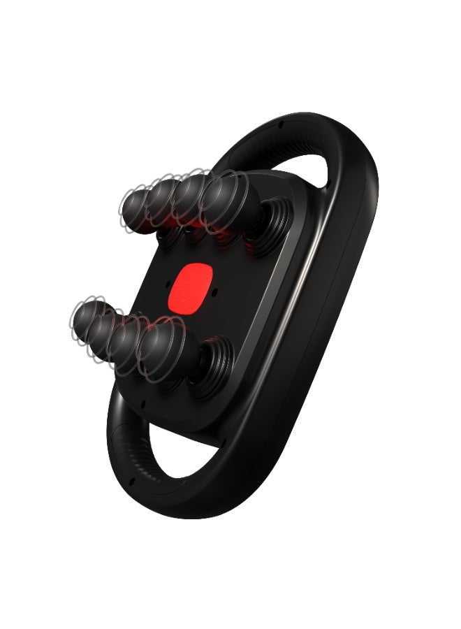 porodo Power Pulse 8 Head Massage Gun with Red Light Therapy & 9 Speed Levels / Deep Muscle Relief / 2H Working Time / 3200 RPM Motor Speed / Time Massage Sessions - Black - Image 2