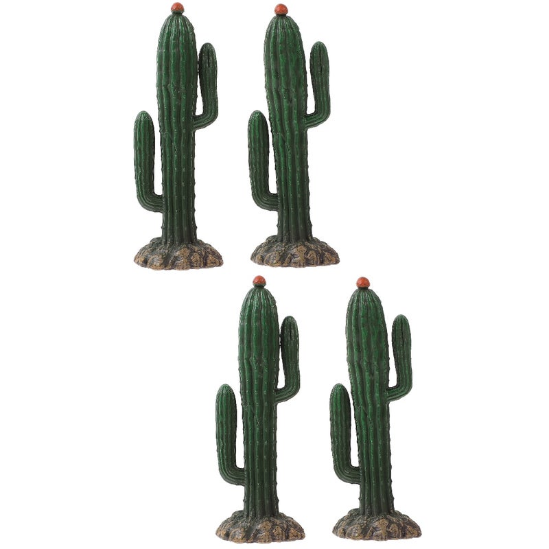 🌱 تمثال صغير لنبات الصبار للزينة الداخلية والخارجية 10x3 5x2 5 سم من مادة في سي أخضر - Image 1
