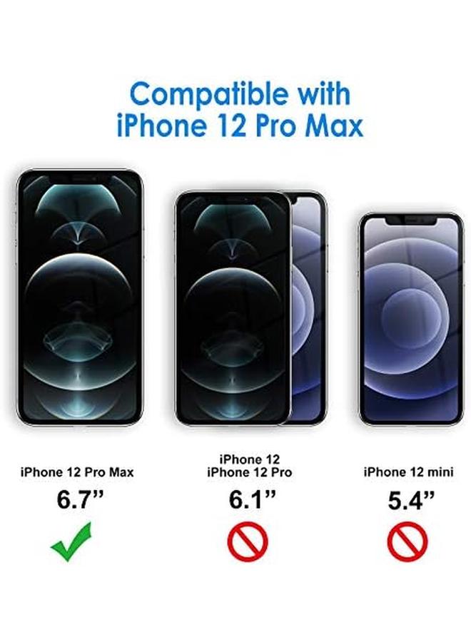 جي تيك واقي شاشة لهاتف آيفون 12 برو ماكس 6.7 بوصة من الزجاج المقوى، عبوة من 3 قطع - Image 2