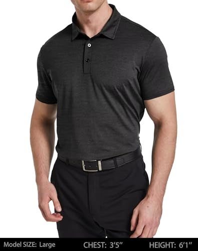 OYGSieg 6 Pack Mens Polo Shirts Performance Short Sleeve Golf Shirt Moisture Wicking Athletic Casual Collared T-Shirt SetA 3XL - Image 2