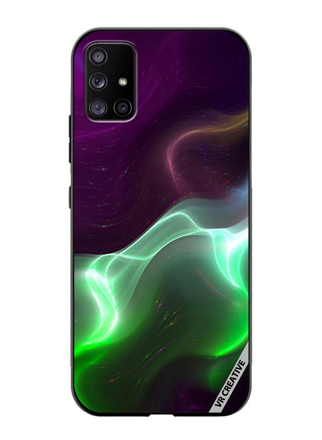 VR CREATIVE Protective Case Cover For Samsung Galaxy A71 5G Abstract Wavy Neon Design Multicolour - Image 1