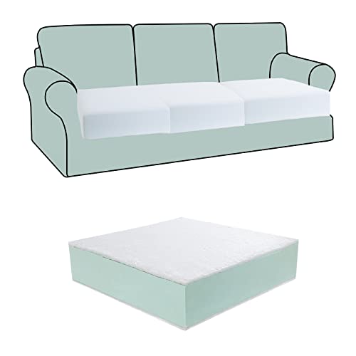 HOMBYS Couch Cushion Replacement Wrapped with Polyester Batting, High Density Couch Cushions Inserts with Dacron Fiber Layer,Upholstery Cushion Padding with Removable Cover,6 inch Thick,24"x24",1 Pcs - Image 1