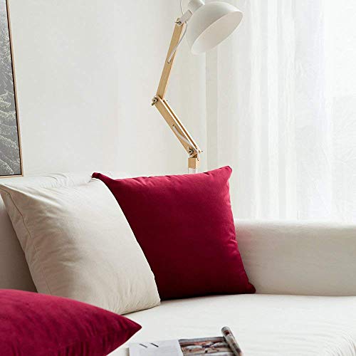 Khooti Velvet Cushion Cover, 26x26 | Red | Pack of 1 | Solid Plain Soft & Smooth, Decorative Cushion Covers for Living Room, Bedroom, Couches, Chairs, Sofas, Beds & Home Decor - Image 5