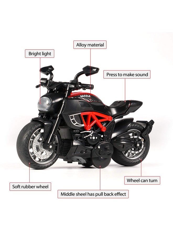 MING YING 66 MING YING 66 Toy Motorcycle - Pull Back Toy Cars with Sound and Light Toy,Motorcycle Toy for Kids,Motorcycle Toys for Boys Age 3-9  - Image 5