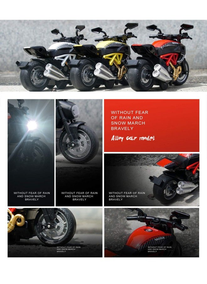 MING YING 66 MING YING 66 Toy Motorcycle - Pull Back Toy Cars with Sound and Light Toy,Motorcycle Toy for Kids,Motorcycle Toys for Boys Age 3-9  - Image 4
