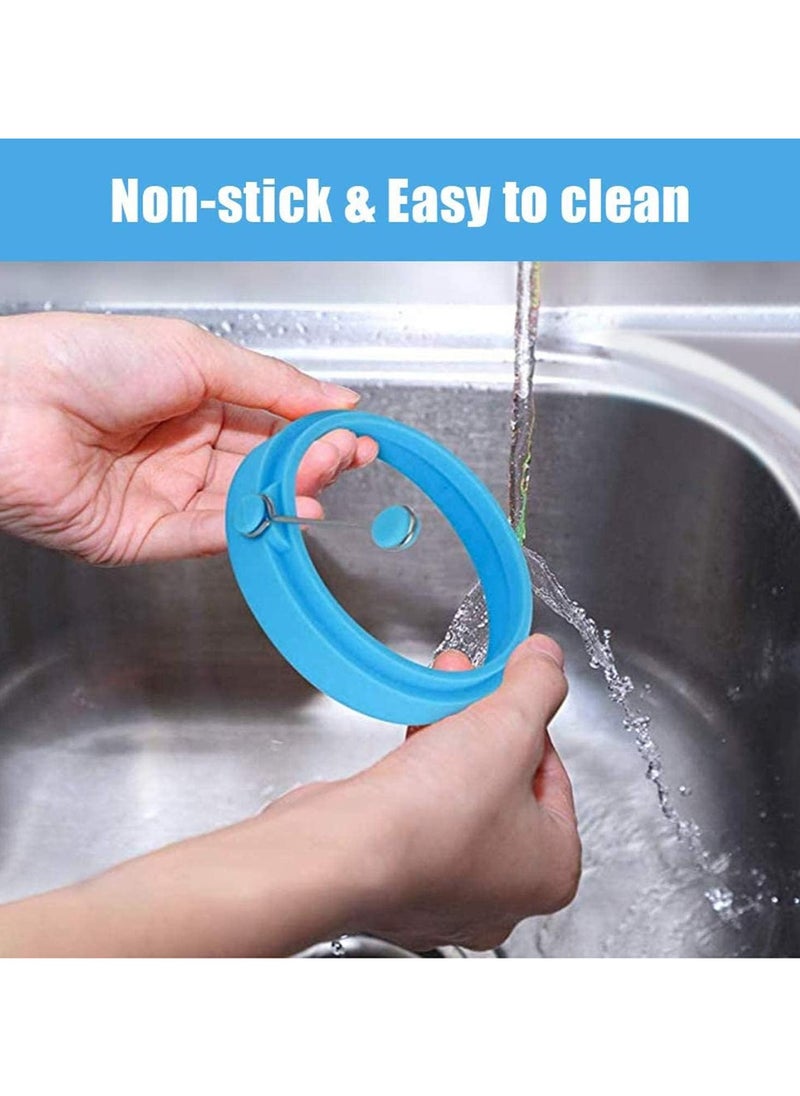 Bukela - Egg Ring, Fried Egg Mold, Egg Separator, Reusable Cooking Rings, Silicone Non-Stick Egg Shaper Ring with Egg and Pancake Non Stick Cooking Tool, Kitchen Cooking Tools (4 Pcs) - Image 1