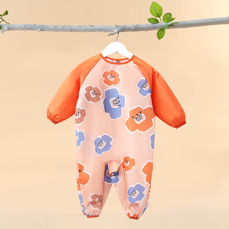 Baby thin coverall sleeping bag spring and summer childrens anti-kick clothes winter baby split leg anti-dressing waterproof anti-dirty four seasons Flowers Blossoming 