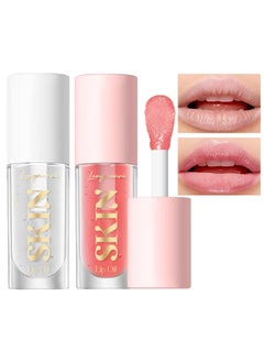 Jolilab Jolilab Lip Oil High Shine Hydrating Lip Oil NonSticky Tinted with Fruit Flavor Lip Oil Set Lip Moisturizing Treatment Nourishing Lip Gloss for Women Girls Lip Care ProductsStrawberryCoconut 