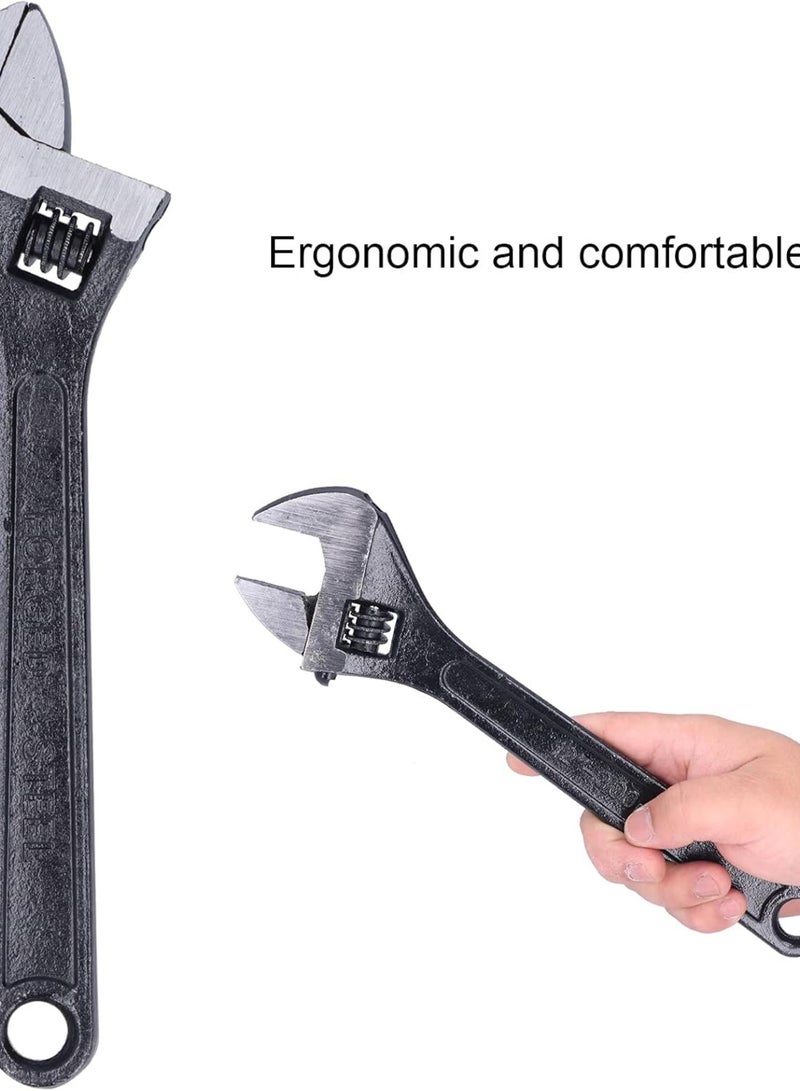 GGOOT Adjustable wrench with extra capacity jaws and high polished chrome finish 12" open wrench hardware metal hand tool with markers  - Image 5