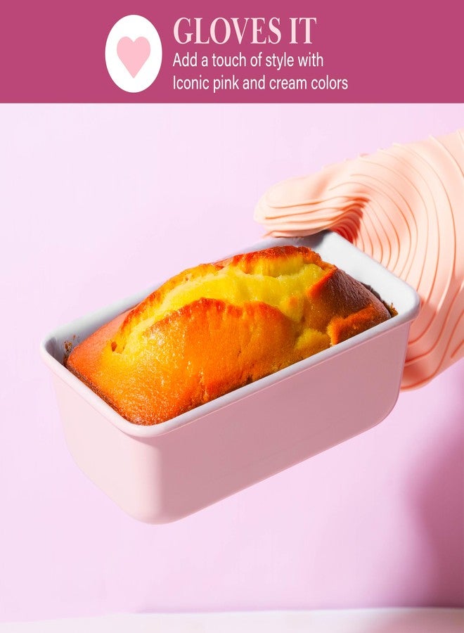 Paris Hilton Nonstick Carbon Steel Bakeware Collection, 9-Inch x 5-Inch Loaf Pan, Dishwasher Safe, Made without PFOA and PFAS, Pink Cream Two-Tone - Image 3