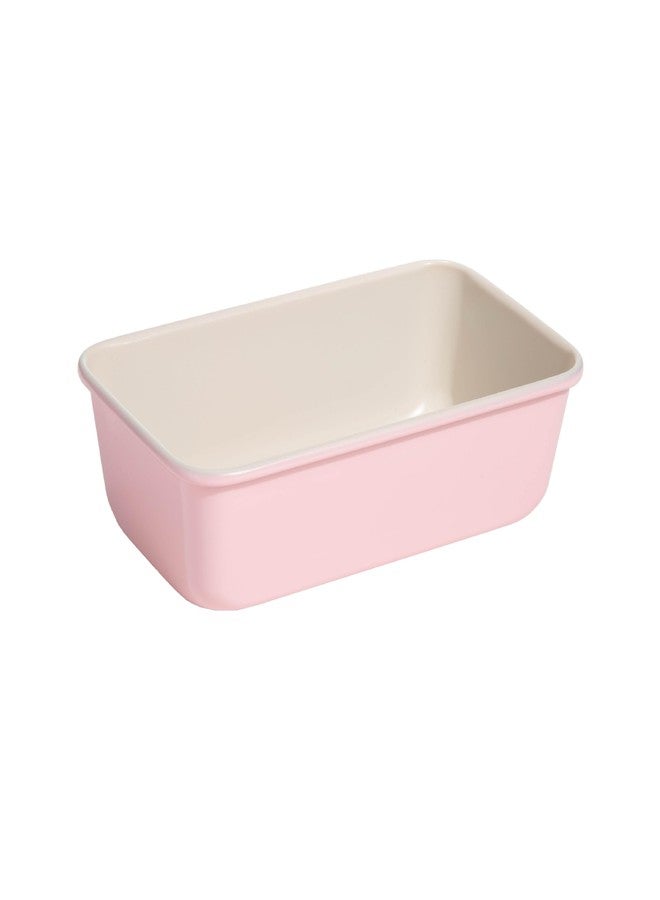 Paris Hilton Nonstick Carbon Steel Bakeware Collection, 9-Inch x 5-Inch Loaf Pan, Dishwasher Safe, Made without PFOA and PFAS, Pink Cream Two-Tone - Image 1