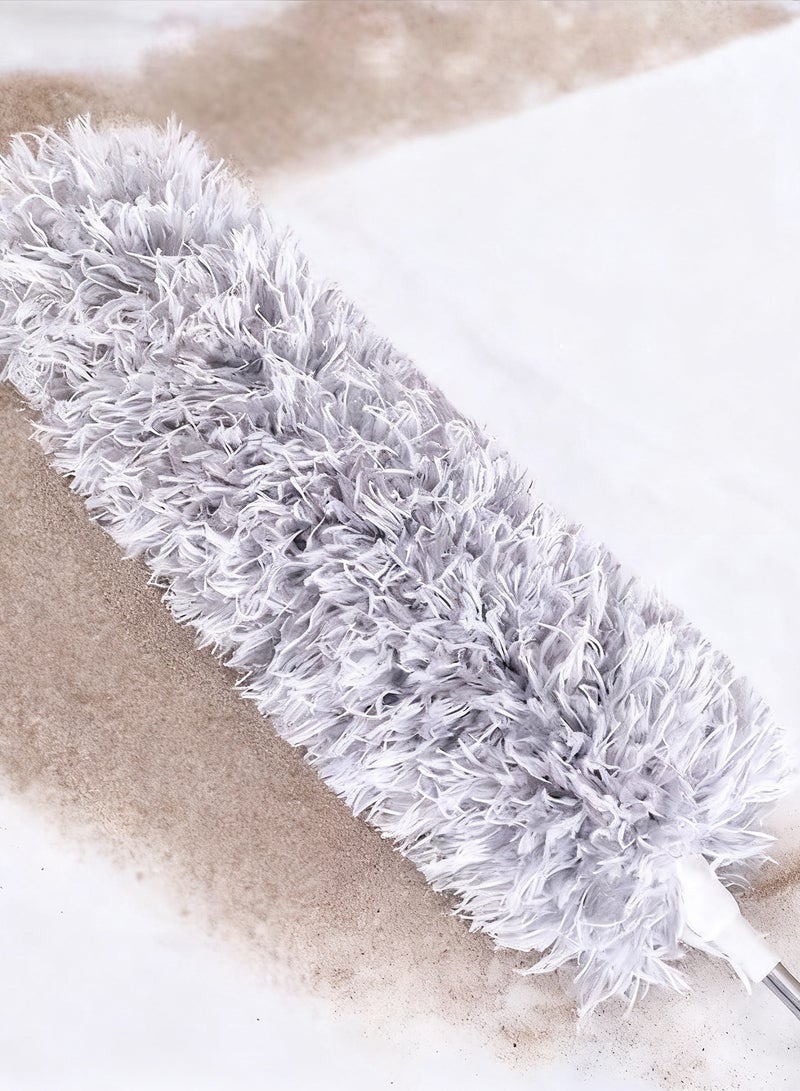 WEMART Extra Long Microfiber Duster with Extension Pole (30 to 96 inches), Bendable Feather Duster for High Ceiling Fan, Washable Cobweb Duster with Stainless Steel Telescopic Pole for Cleaning Blinds, Roof - Image 1