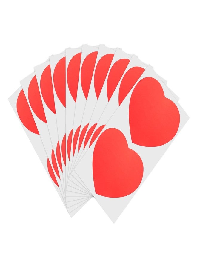 PATIKIL 4 Inch Heart-Shaped Label Sticker, 100Pcs Removable Colorful Dot Stickers Labels Self Adhesive Circle Tags for Office Price Tags Storage Boxes Notebooks, Red - Image 1
