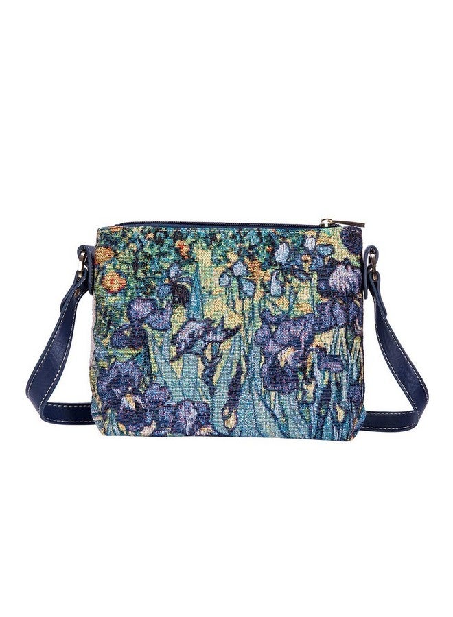 Signare Tapestry Crossbody Bag Shoulder Purse For Women In Vincent Van Gogh Irises Design (Xb02Artvgiris) - Image 1