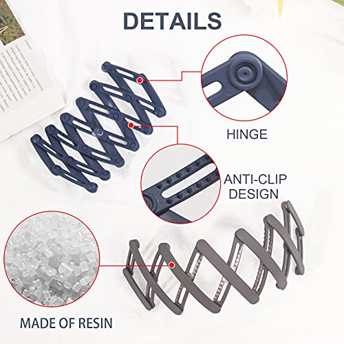 KesaPlan 6PCS Retractable Pocket Hair Band, Spring Wavy Foldable Headband No Slip, Compact Portable Adjustable Hair Hoop for Women Girl Washing Makeup Travel Outdoor, Fashion Hair Accessories - Image 3