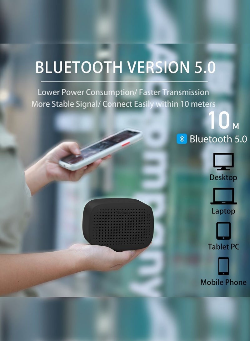 Bluetooth Speaker Wireless Small Bluetooth Speaker,Portable Speakers For Home Outdoor Travel,Rechargeable Black