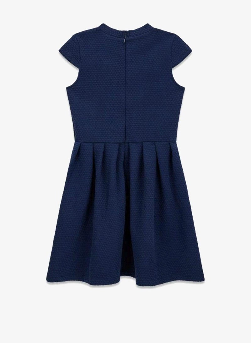 GUESS Youth Fit And Flare Knit Short Sleeve Midi Dress - Image 3
