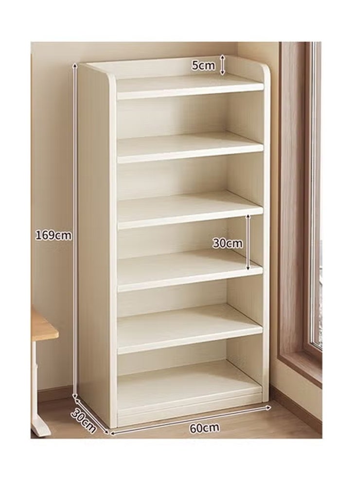 كلناميان رفوف كتب قابلة للتعديل متعددة الوظائف مكونة من 6 طبقات، رفوف كتب حديثة طويلة، رفوف تخزين أثاث خشبي سميك لغرفة النوم. - Image 3