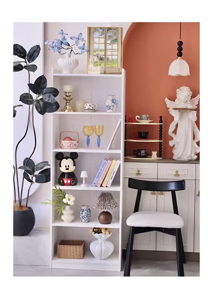 كلناميان رفوف كتب قابلة للتعديل متعددة الوظائف مكونة من 6 طبقات، رفوف كتب حديثة طويلة، رفوف تخزين أثاث خشبي سميك لغرفة النوم. - Image 4