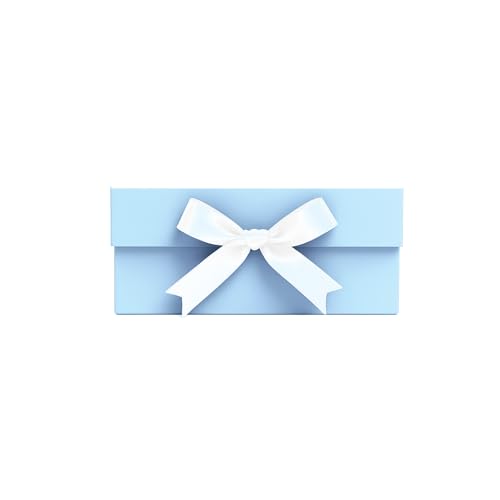 Boxotica Powder Blue Small Gift Box – Foldable Rigid Hamper with Ribbon & Greeting Card | 23.5×17×10 cm Reusable Keepsake Box for Jewelry, Chocolates, Weddings, Birthdays, Bridesmaid Proposals - Image 5