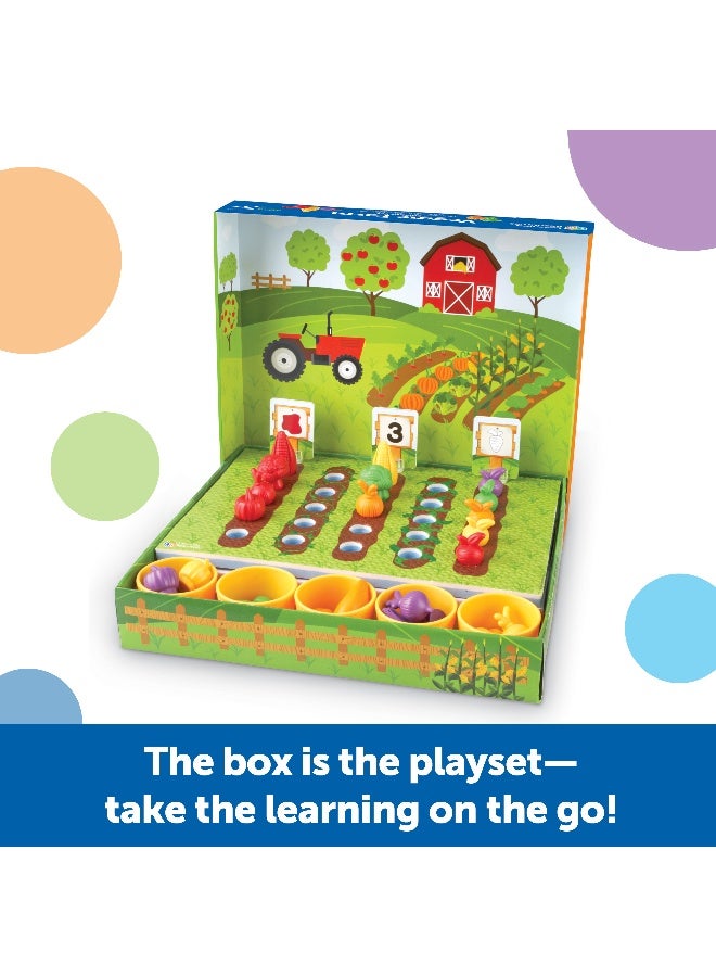 ليرننج ريسورسز مجموعة فرز مزرعة الخضروات من Learning Resources، نشاط رياضيات عملي للعد والفرز والتعرف على الألوان، للأعمار من 3 سنوات فما فوق - Image 2