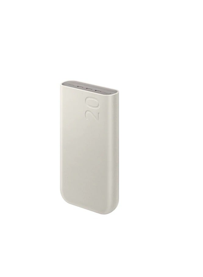 Samsung 20.0 mAh SAMSUNG EB-P4520XUEGIN 20000 mAh 45W Fast Charging Power Bank (2 Type C Ports, Supports PD 3.0, Beige) beige - Image 1