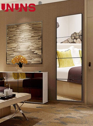 3D Mirror Wall Sticker Tiles, Non-Breakable Acrylic Full Length Wall Mirror Tiles, 12 Inchx4Pcs Flexible Plastic Mirror, Full Body Mirror Tiles For Bedroom, Home Gym, Home Wall Decor - view 5