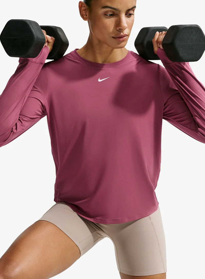 Nike PINK SMOKE/(WHITE) One Classic Dri-Fit T-Shirt for Women | Best Price UAE