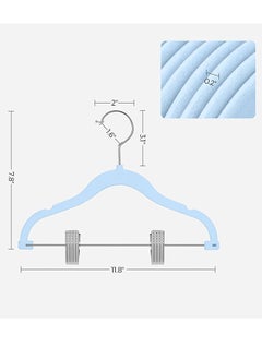 Red Dot Gift 20-Pack  Of Baby Velvet Pants Hangers With Cilp Non-Slip Clothes Hangers with clip for Kids,Space Saving,Kids Pants Hangers or Baby Closet Organizer  - Image 4