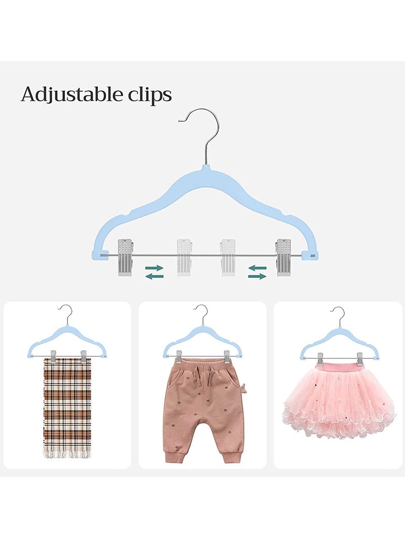 Red Dot Gift 20-Pack  Of Baby Velvet Pants Hangers With Cilp Non-Slip Clothes Hangers with clip for Kids,Space Saving,Kids Pants Hangers or Baby Closet Organizer  - Image 5