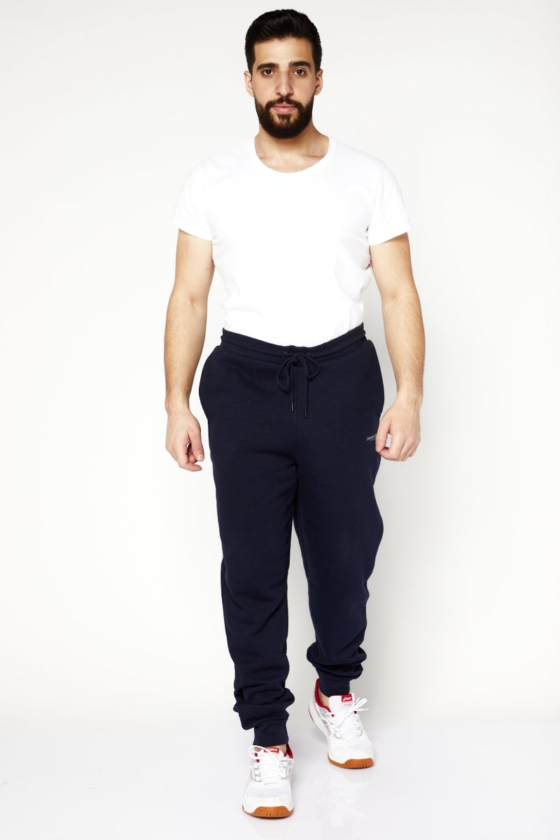 CROSSHATCH Men 2Pcs Regular Fit Solid Jogger Pants, Navy - Image 2