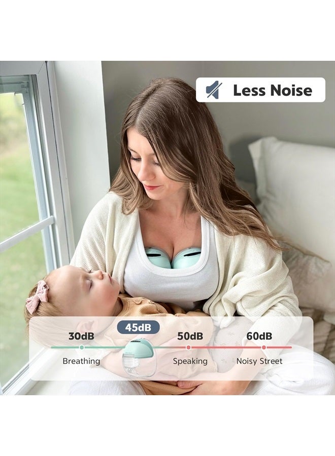 MomMed Wearable Breast Pump, S21 Portable Hands-Free Electric Breast Pump, Painless Breastfeeding Breast Pump Can Be Worn in-Bra, with 3 Mode & 12 Levels, Leak-Proof Design & Low Noise, 24mm - Image 3