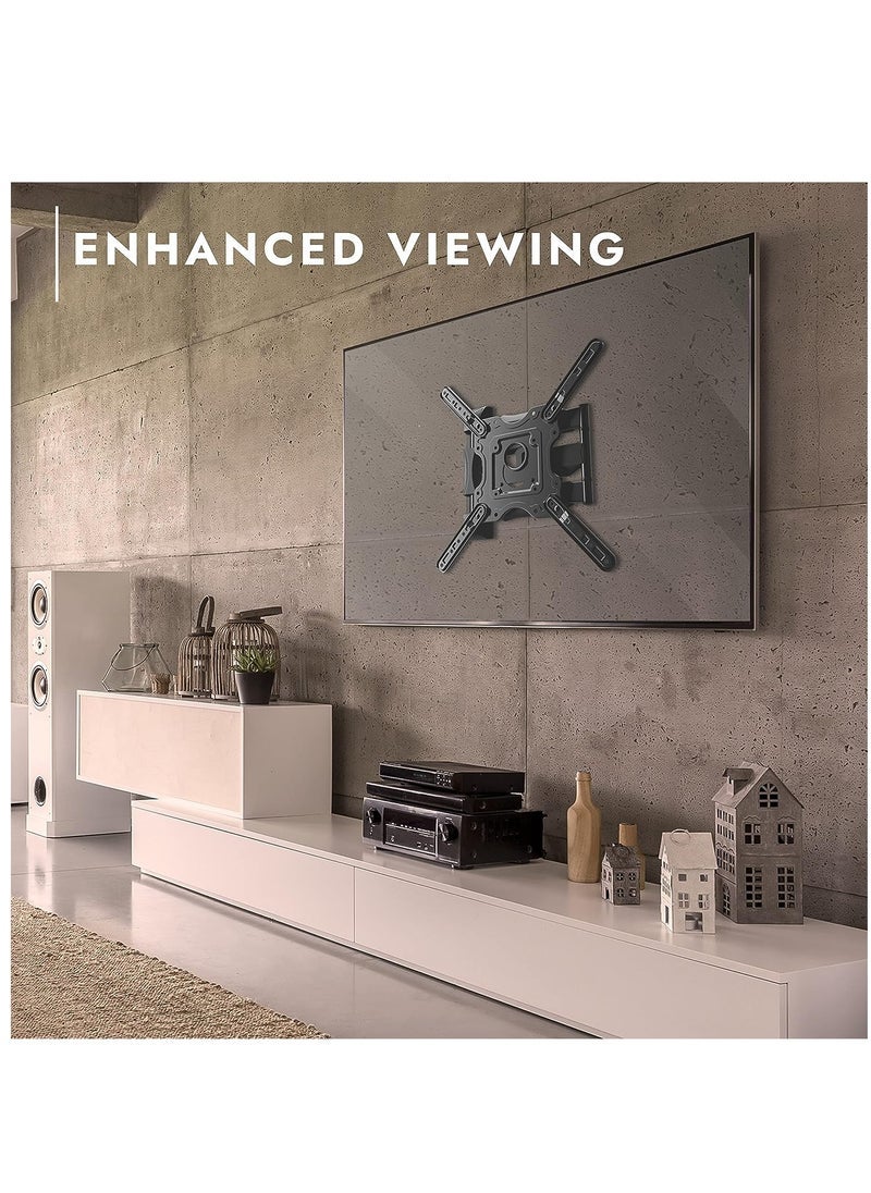 Gravity TV Wall Bracket Mount for 24-60 Inch Screens, VESA 100x100mm up to 400x400mm, Tilts Swivels & Extends for Flat & Curved TVs, Includes Spirit Level - Image 3