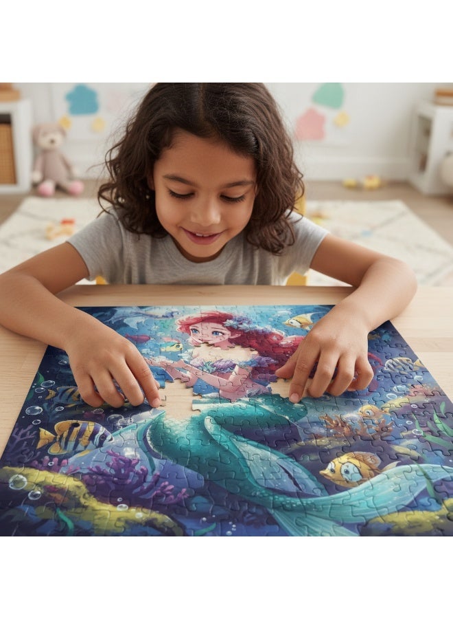 Mermaid Glitter Princess – Shiny Glitter Effect – Kids Jigsaw Puzzle – 100 PCS (430×290mm) - Image 5