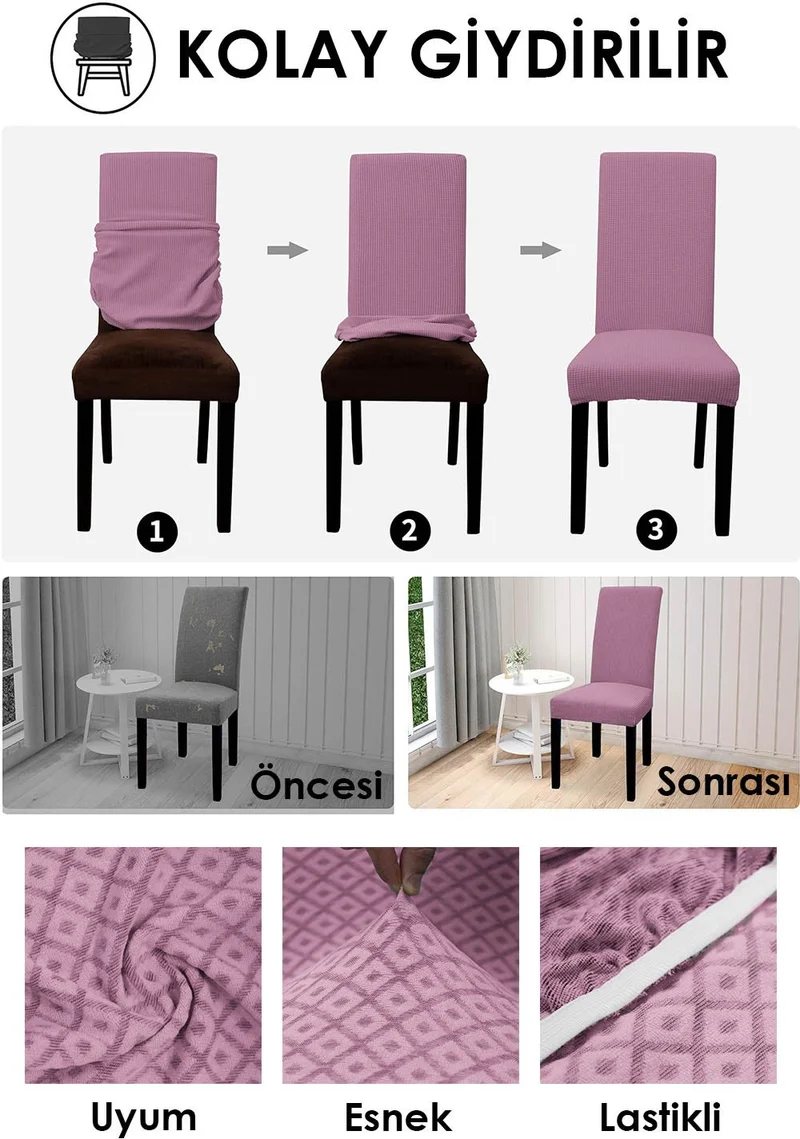 فايند Star Pattern Chair Cover Washable Lycra Flexible Elastic Chair Cover