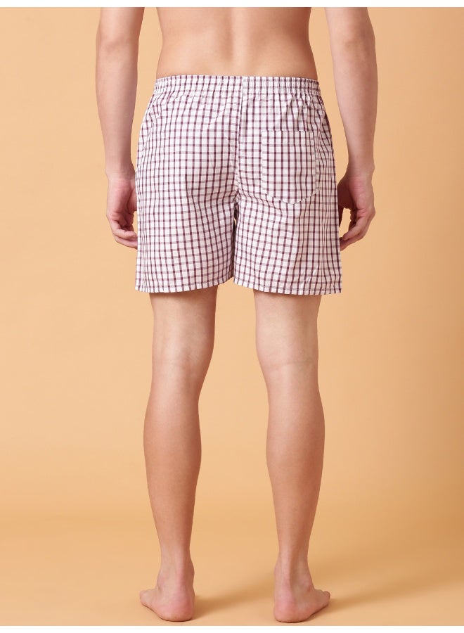 Joven Men Checked Cotton Boxer Shorts Pack of 2 - Image 4
