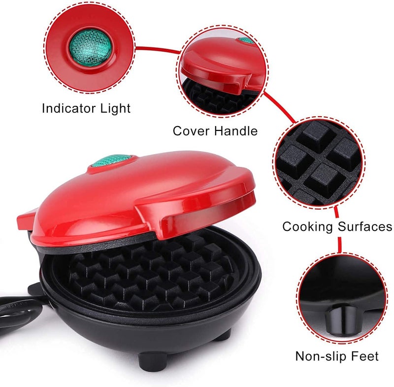 Lapras 𝟏𝟓 𝐘𝐞𝐚𝐫𝐬 𝐆𝐮𝐚𝐫𝐚𝐧𝐭𝐞𝐞, Mini Waffle Maker Machine 3 in 1 with Non-Stick Plates, Easy to Clean Waffle Iron for Sandwiches, Pancakes, Snacks, Ideal Kitchen Gift, 4 Inch - Image 3