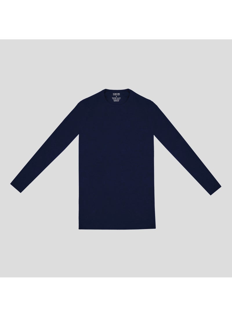 DICE Men's Long Sleeve Cotton Lycra Undershirt Slim Fit, Thermal Base Layer for Everyday - Image 3