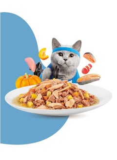 MOOCHIE Mochi Minced Meat with Salmon Cat Food - Weight Control Bag 70g  - Image 2