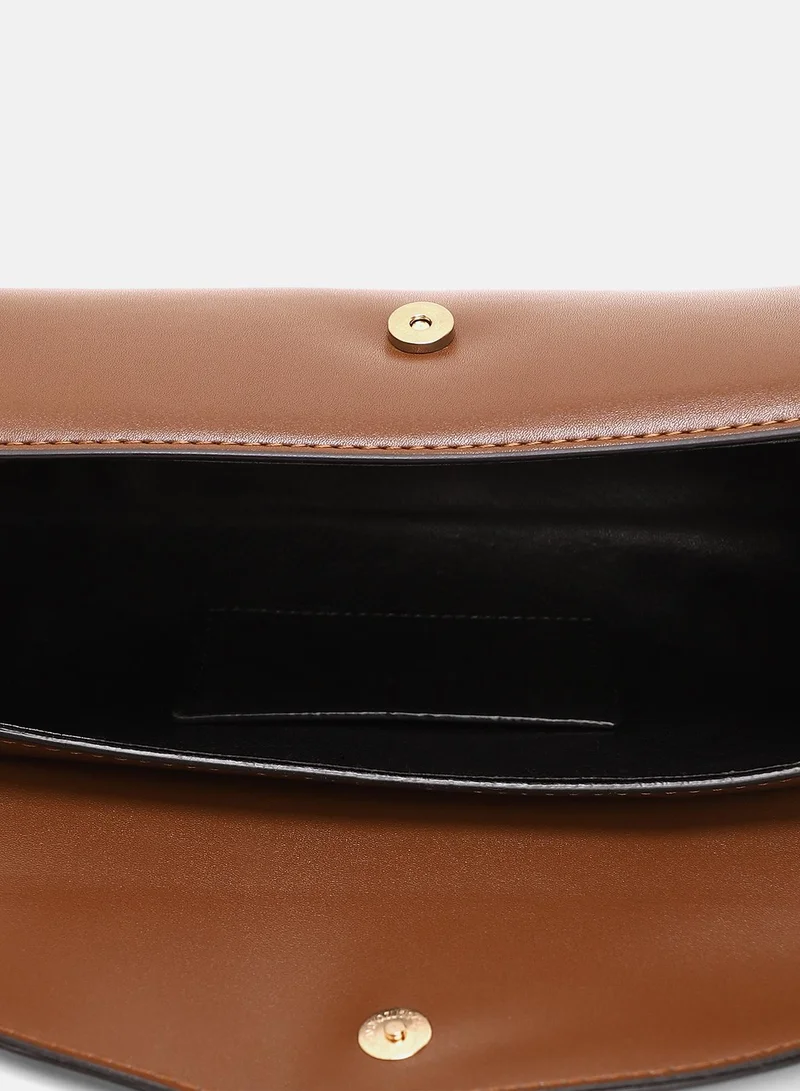 صوص هاوت Women's The Edge-Fold Sling Bag - Chocolate Brown