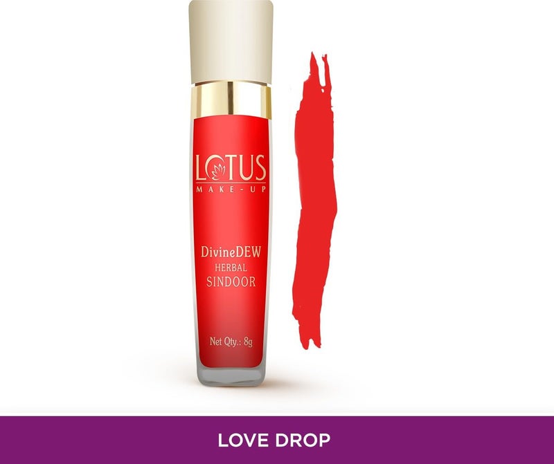 Lotus Makeup Lotus MakeUp Divine Dew Herbal Sindoor Love Drop Water and Smudge Resistant Preservative Free 8g Pack of 3  - Image 2