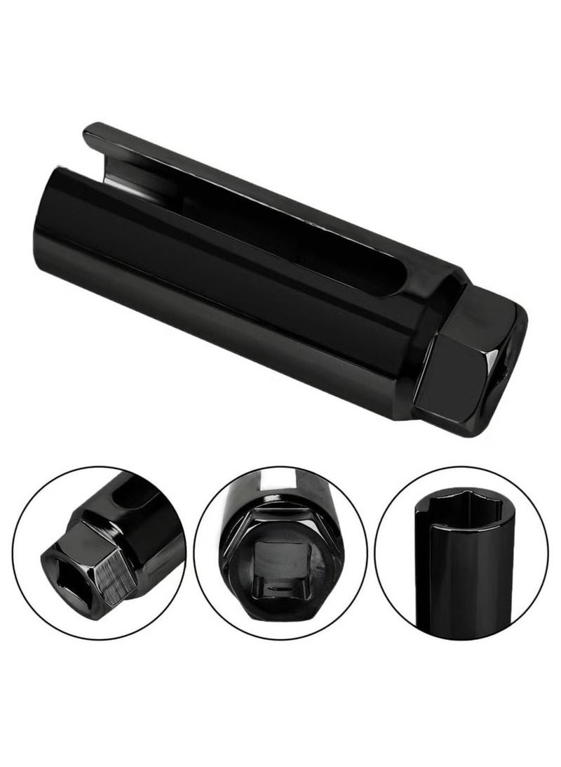 Bukela Oxygen Sensor Socket with Side Wire Cutout 3 8 Inch Drive x 7 8 Inch 22mm 6 Point fits All Vehicle O2 Removal and Installation Offset Oxygen Sensor Socket - Image 1