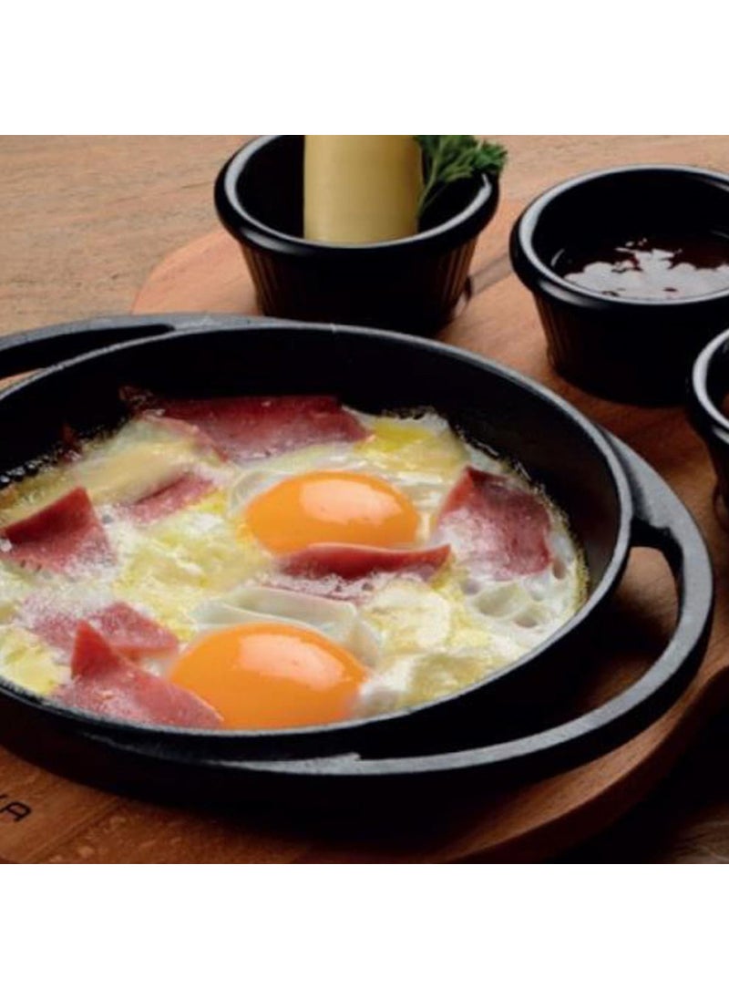 Lava Cast Iron Pan 20 cm Round Double Handled Pan  - Image 2