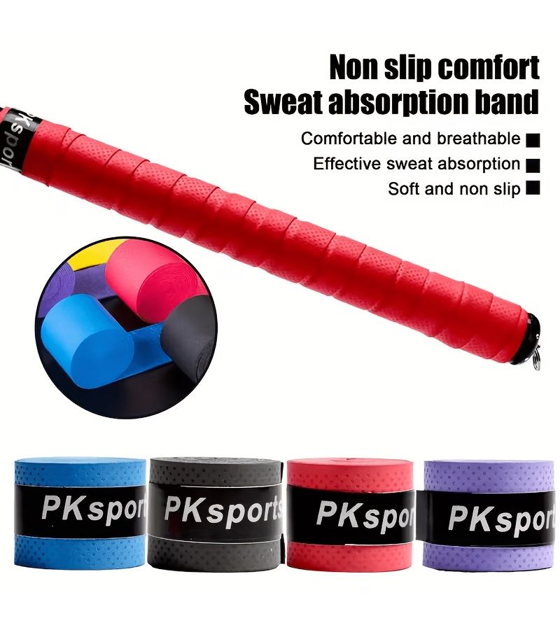 12pcs Badminton Grip Tape Random Colors Non Slip Sweat Absorbent for Tennis Fishing Rods - Image 2