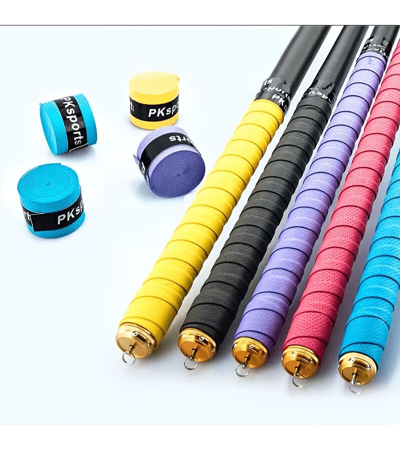 12pcs Badminton Grip Tape Random Colors Non Slip Sweat Absorbent for Tennis Fishing Rods - Image 5