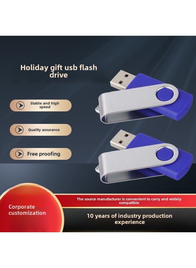 4GB USB2.0 Rotary U Disk Bidding Advertising High Speed U Disk Promotional Gift U Disk Customization-Colour:Usb2.0 Color Random-Capacity:512MB  - Image 2